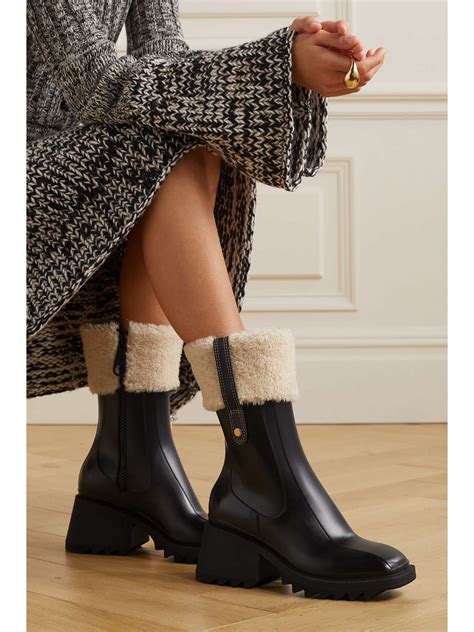 chloe shearling boots|chloe the betty boots.